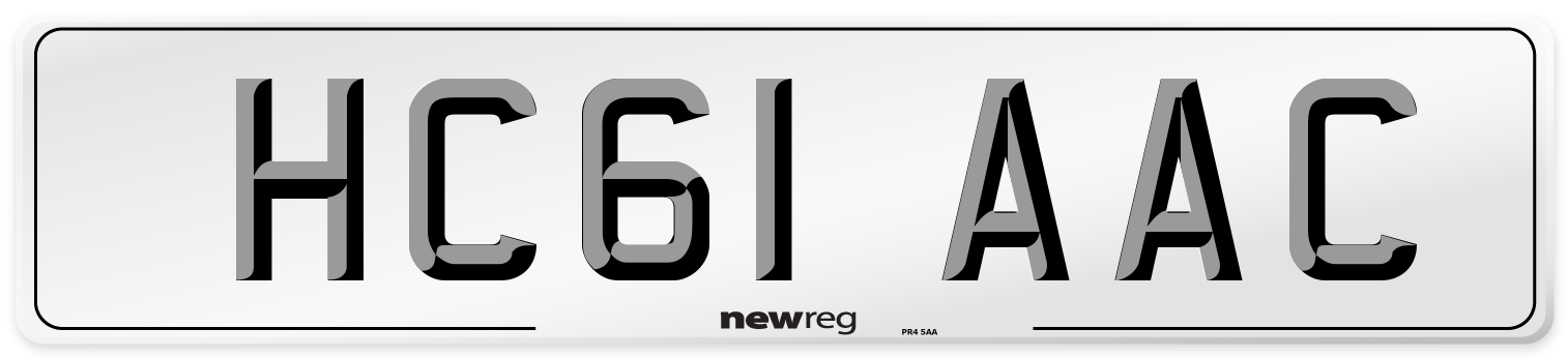 HC61 AAC Number Plate from New Reg